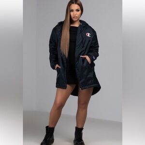 Champion LIFE Women's Sherpa Lined Stadium Hooded Jacket Black size XS